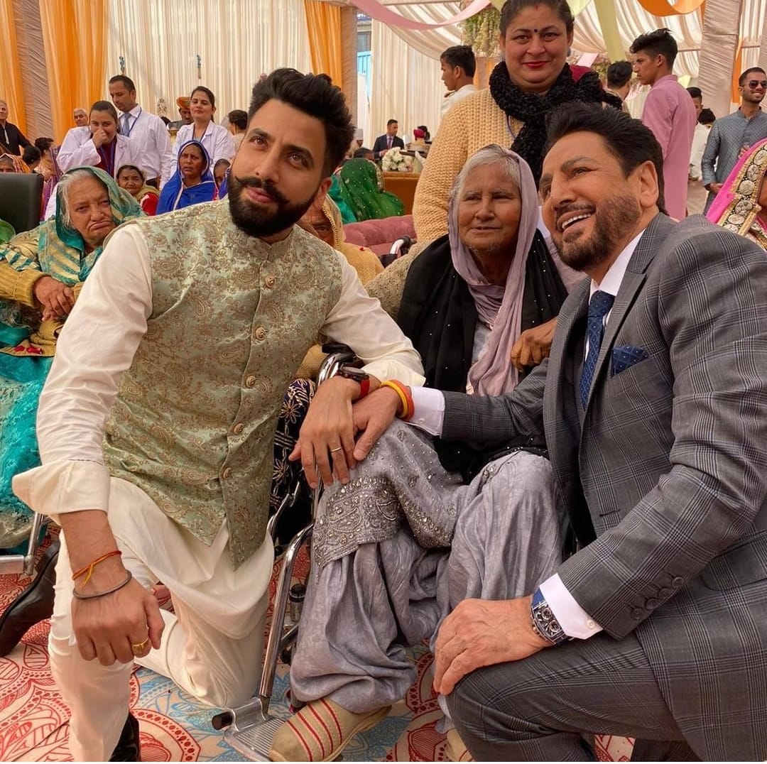 Gurdas Maan Son Marriage,family,gurikk maan,simran kaur mundi,photo